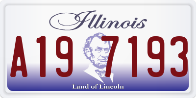 IL license plate A197193