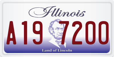 IL license plate A197200