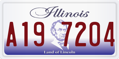 IL license plate A197204