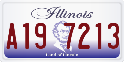 IL license plate A197213