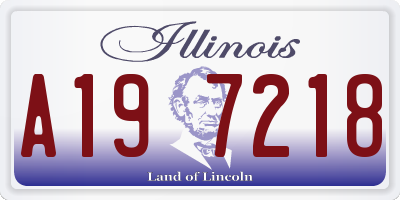 IL license plate A197218