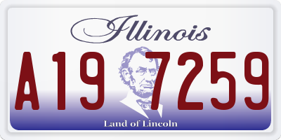 IL license plate A197259