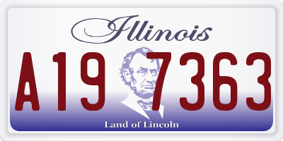IL license plate A197363