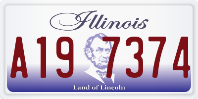 IL license plate A197374