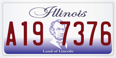 IL license plate A197376
