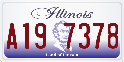 IL license plate A197378