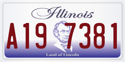 IL license plate A197381