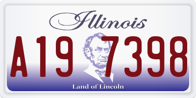 IL license plate A197398
