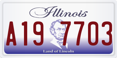 IL license plate A197703