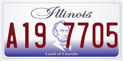 IL license plate A197705