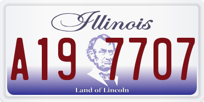 IL license plate A197707