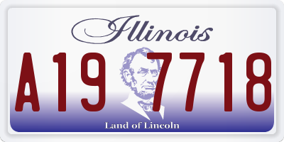IL license plate A197718
