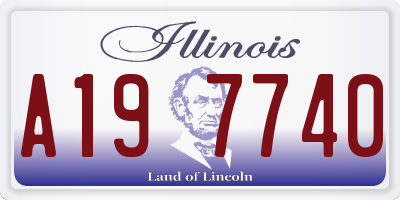 IL license plate A197740