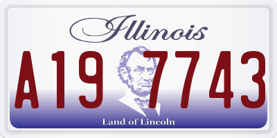 IL license plate A197743