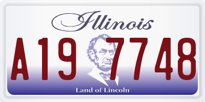IL license plate A197748