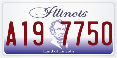 IL license plate A197750