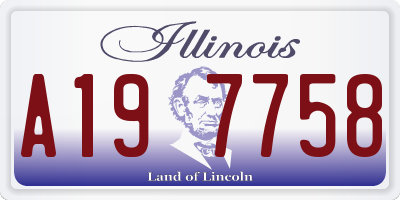 IL license plate A197758