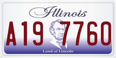IL license plate A197760