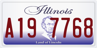 IL license plate A197768