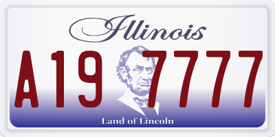 IL license plate A197777