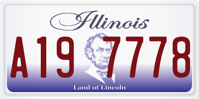 IL license plate A197778