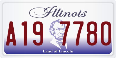 IL license plate A197780