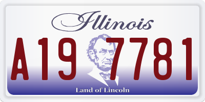 IL license plate A197781