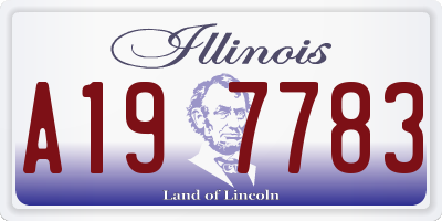 IL license plate A197783