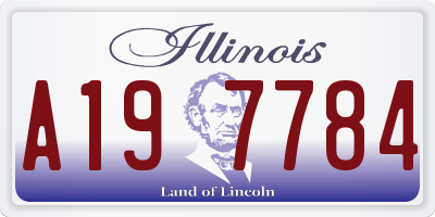 IL license plate A197784