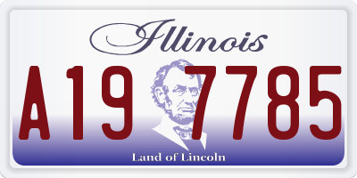 IL license plate A197785