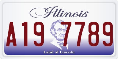 IL license plate A197789