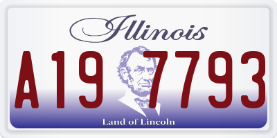 IL license plate A197793