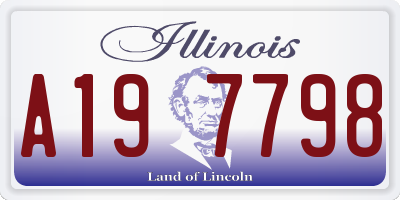 IL license plate A197798