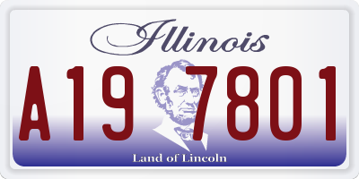 IL license plate A197801