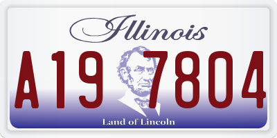 IL license plate A197804