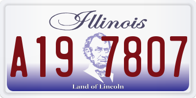 IL license plate A197807