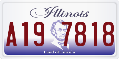 IL license plate A197818
