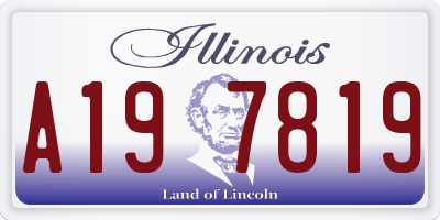 IL license plate A197819