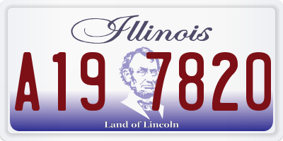 IL license plate A197820