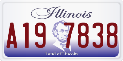 IL license plate A197838