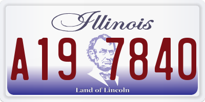 IL license plate A197840