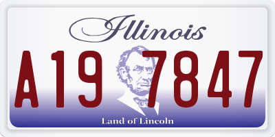 IL license plate A197847