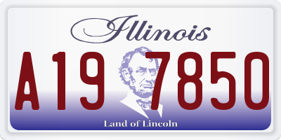 IL license plate A197850