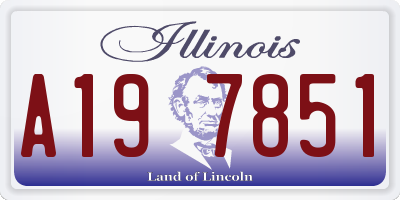 IL license plate A197851