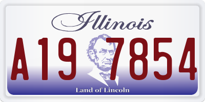 IL license plate A197854