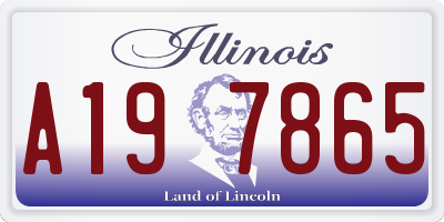 IL license plate A197865