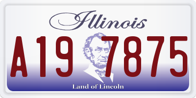 IL license plate A197875