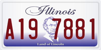 IL license plate A197881