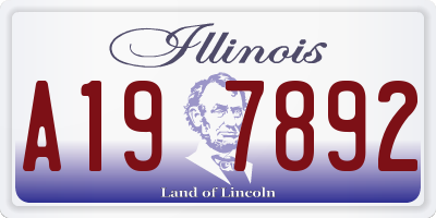 IL license plate A197892