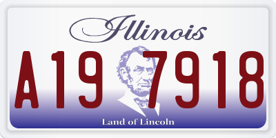 IL license plate A197918
